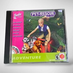 Barbie Pet Rescue CD ROM Adventure Game for Windows Ages 5+ Mattel 2000